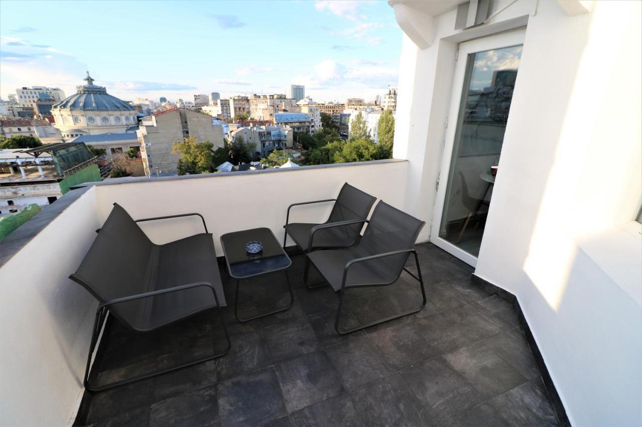 Athenee Palace Apartment - Panoramic View Terrace & Balcony - Free Minibar Bukarest Kültér fotó