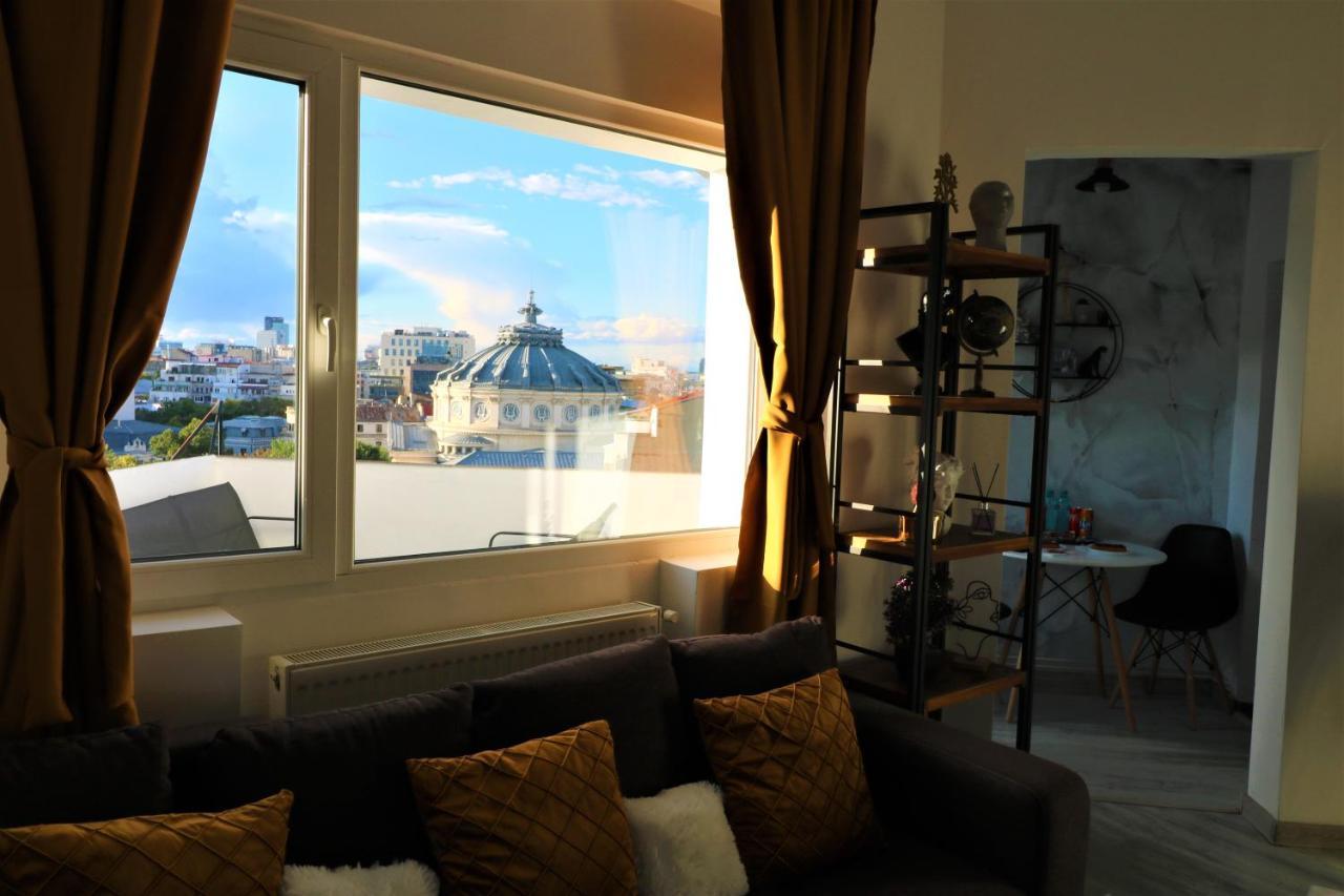 Athenee Palace Apartment - Panoramic View Terrace & Balcony - Free Minibar Bukarest Kültér fotó