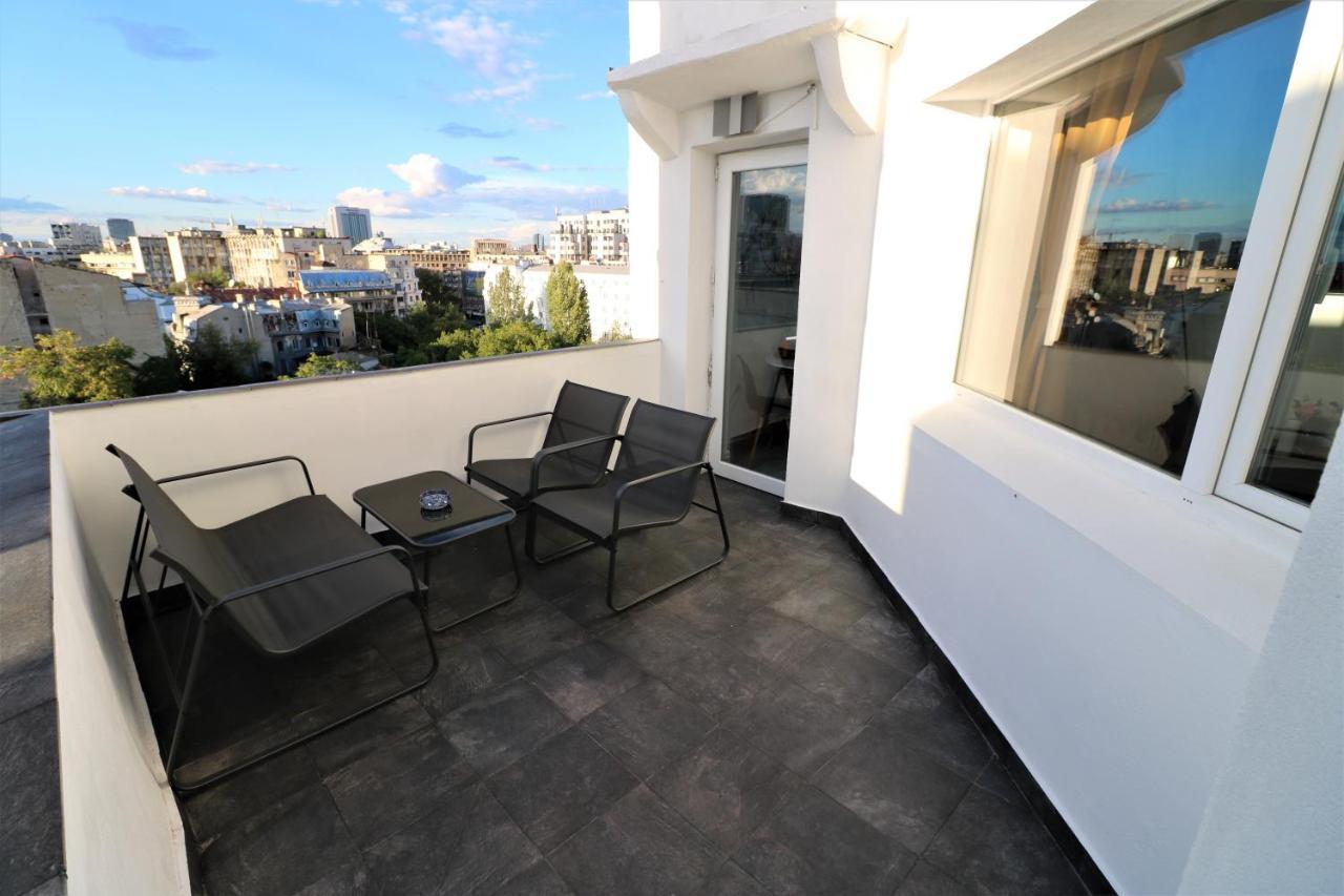 Athenee Palace Apartment - Panoramic View Terrace & Balcony - Free Minibar Bukarest Kültér fotó